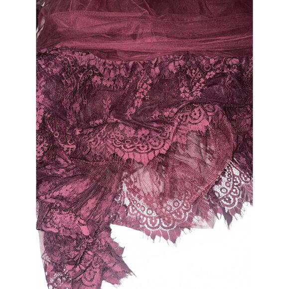 Widow Dance With Death Dress Long Ballgown Black Red Lace - Picture 4 of 7